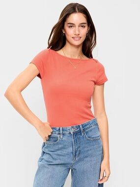 Old Navy Snug Boatneck Tee M Tall